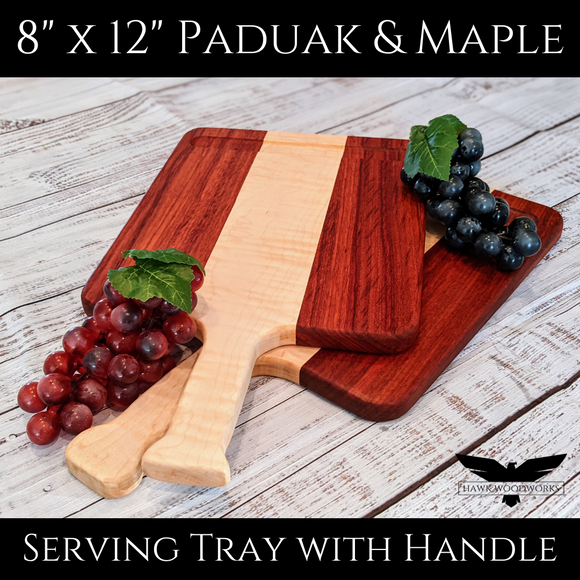 Paduak & Maple Hardwood Serving Tray