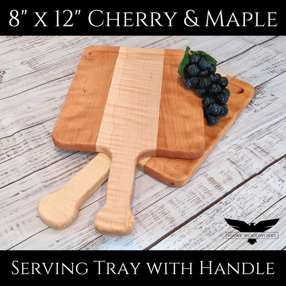 Cherry & Maple Hardwood Serving Tray